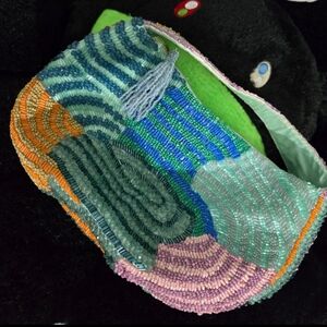 Colorful Beaded Handbag